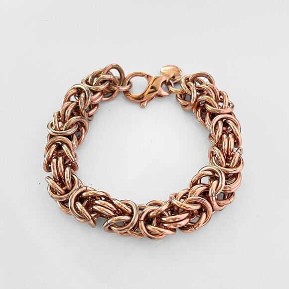 Dyadema Bronze Italy Byzantine Chain Link Bracelet - Picture 1 of 5